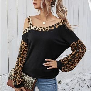 Leopard Print Sleeve Top